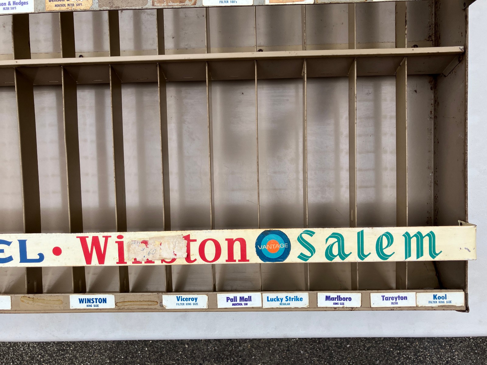 Cigarette retail store gas station display vintage FLAW metal 28 x 22 tobacco