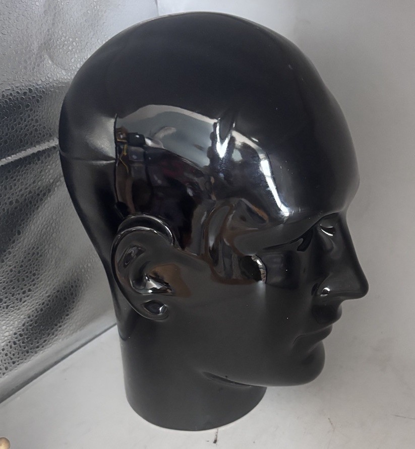 Black Ceramic Mannequin Head Wig Hat Display
