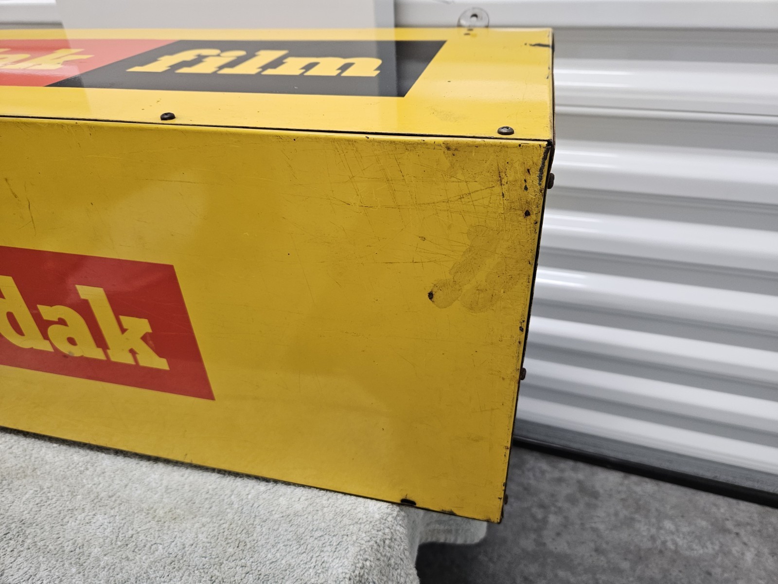 Vintage Kodak Film 3D Metal Box Hanging Store Display Advertising Sign