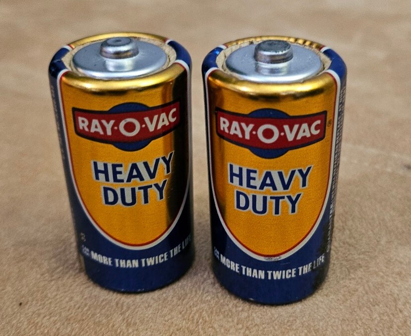 Rayovac Batteries Vintage Size C Display Only Dead Batteries