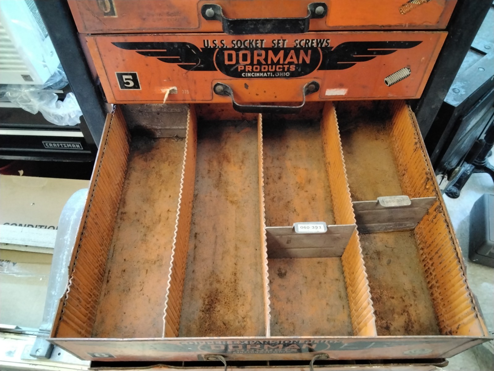 Vintage Dorman Auto Parts Bin 4 Drawer Cabinet Counter Organizer #1
