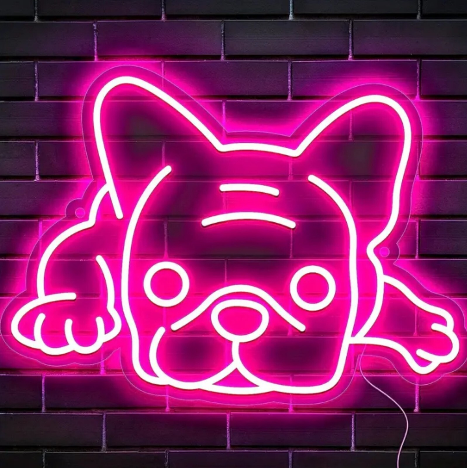 LED light sign neon dog French bulldog french bulldog led sign