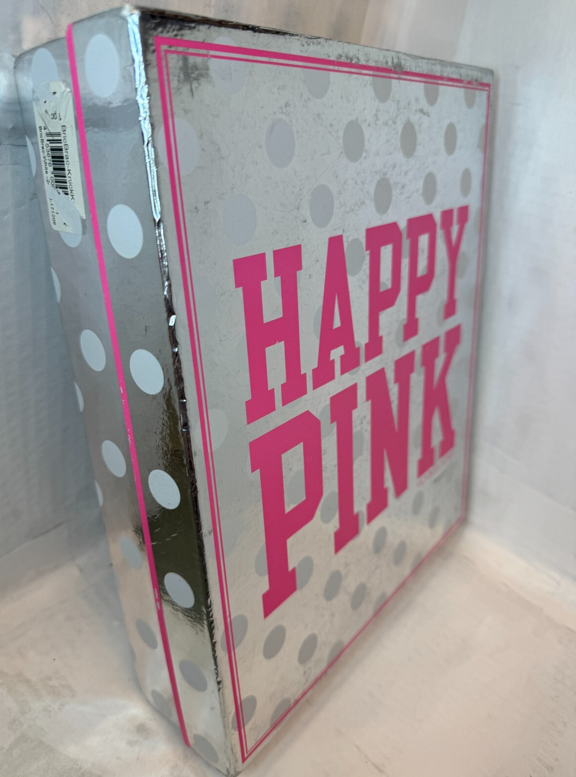 Victoria’s Secret PINK Vintage Happy Pink Storage Display Collectible Sliver Box