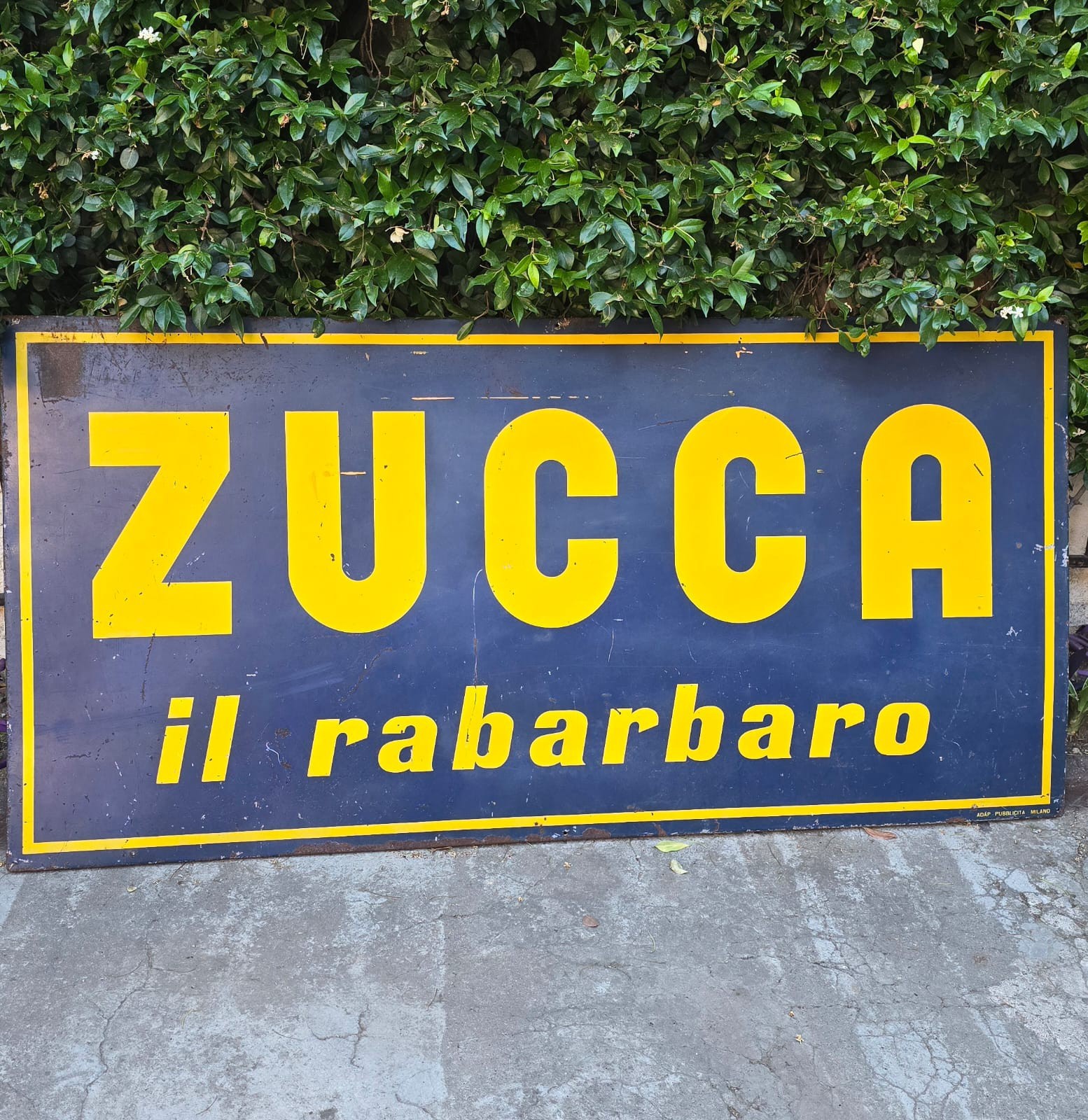 Rare Screen Printed Table Sign Pumpkin The Rhubarb