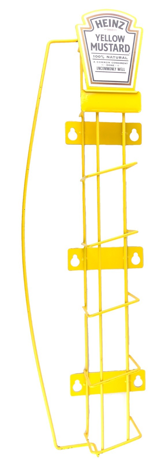 Heinz Ketchup & Mustard Store Display Metal Racks Bright Yellow & Red