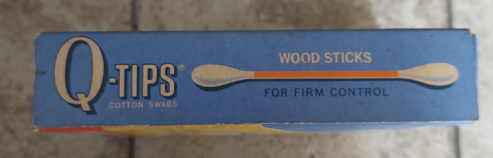 Vintage Q Tips Original Packaging 1960s Blue Graphic Box Bathroom History 125ct