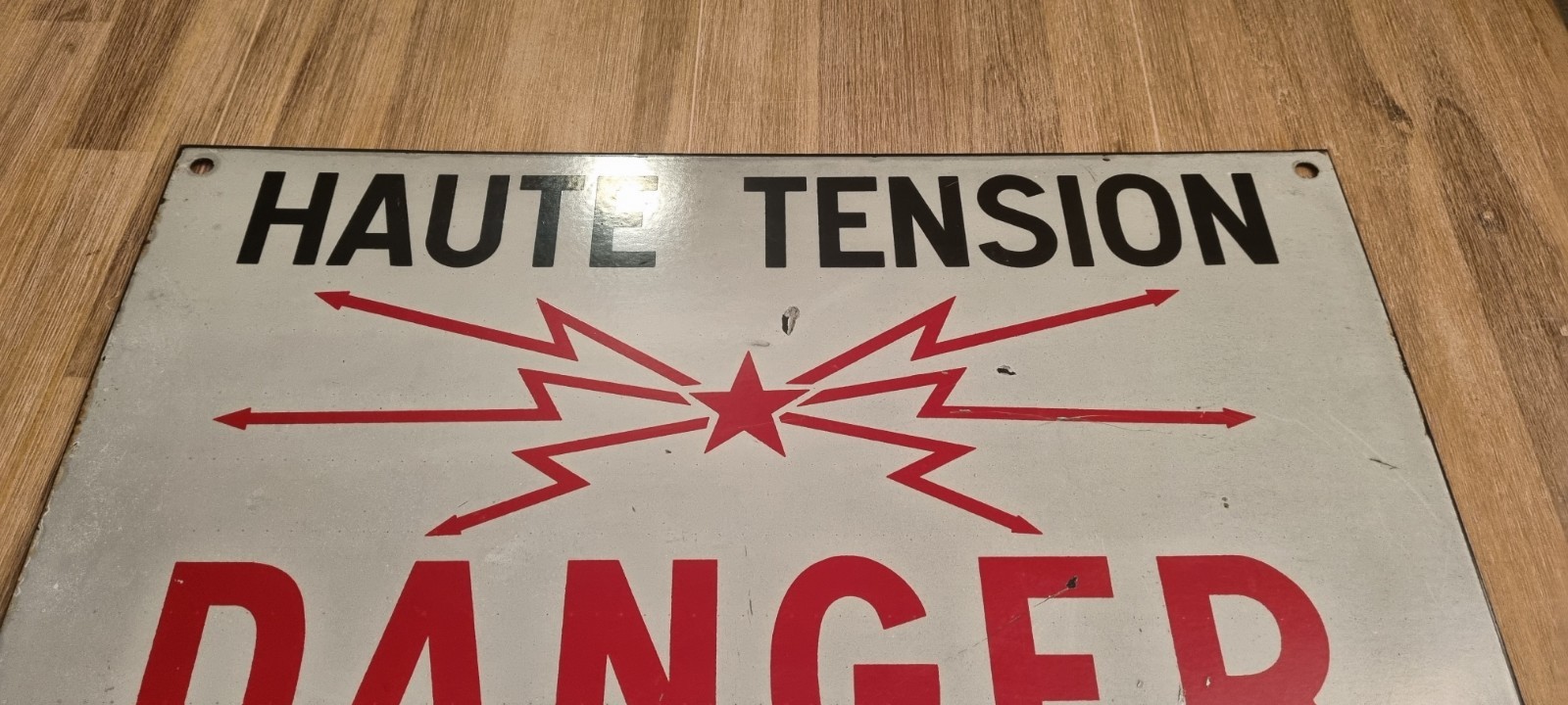 Haute Tension Danger Sign France 1983 Original Large 60×36 Cm …