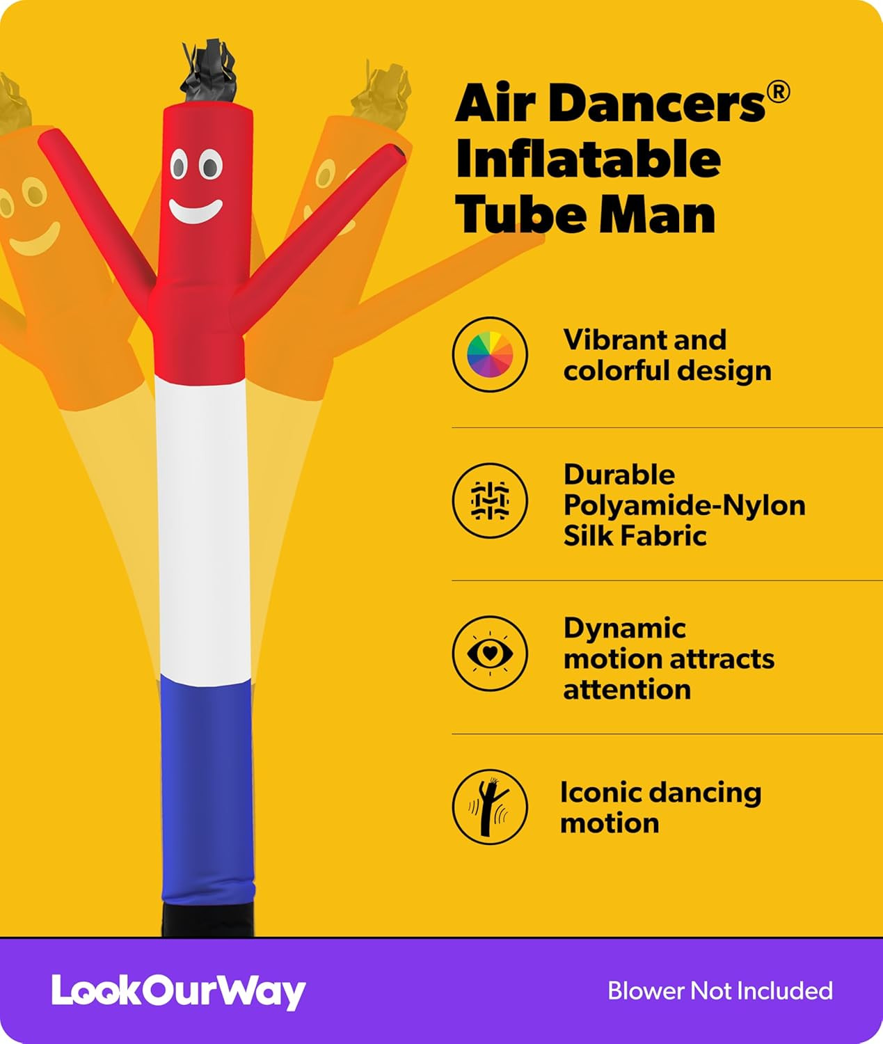 Air Dancers Inflatable Tube Man Attachment – 10 Feet Tall Wacky Waving Inflatabl