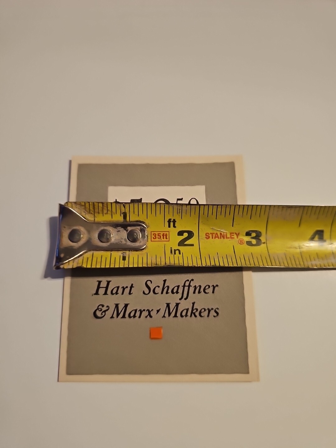 Vintage Hart Schaffner & Marx Makers $52.50 Price Tag Ticket