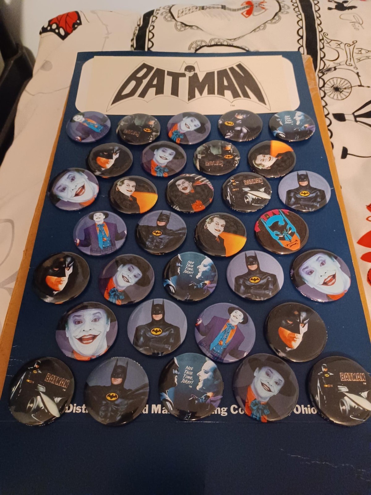 Vintage 1989 Batman Complete 38 Button Store Display Brand New! DC Comics Choose