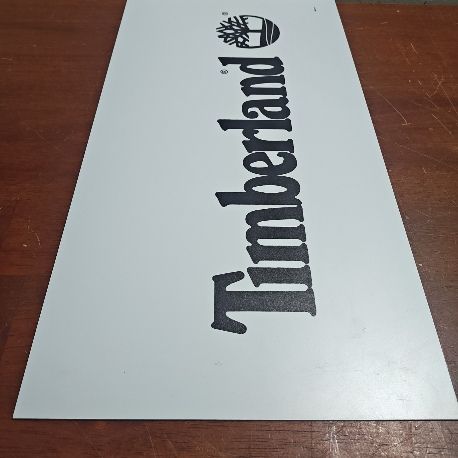Timberland Shoe Store Retail Wall Hanging Sign Display White 20X10