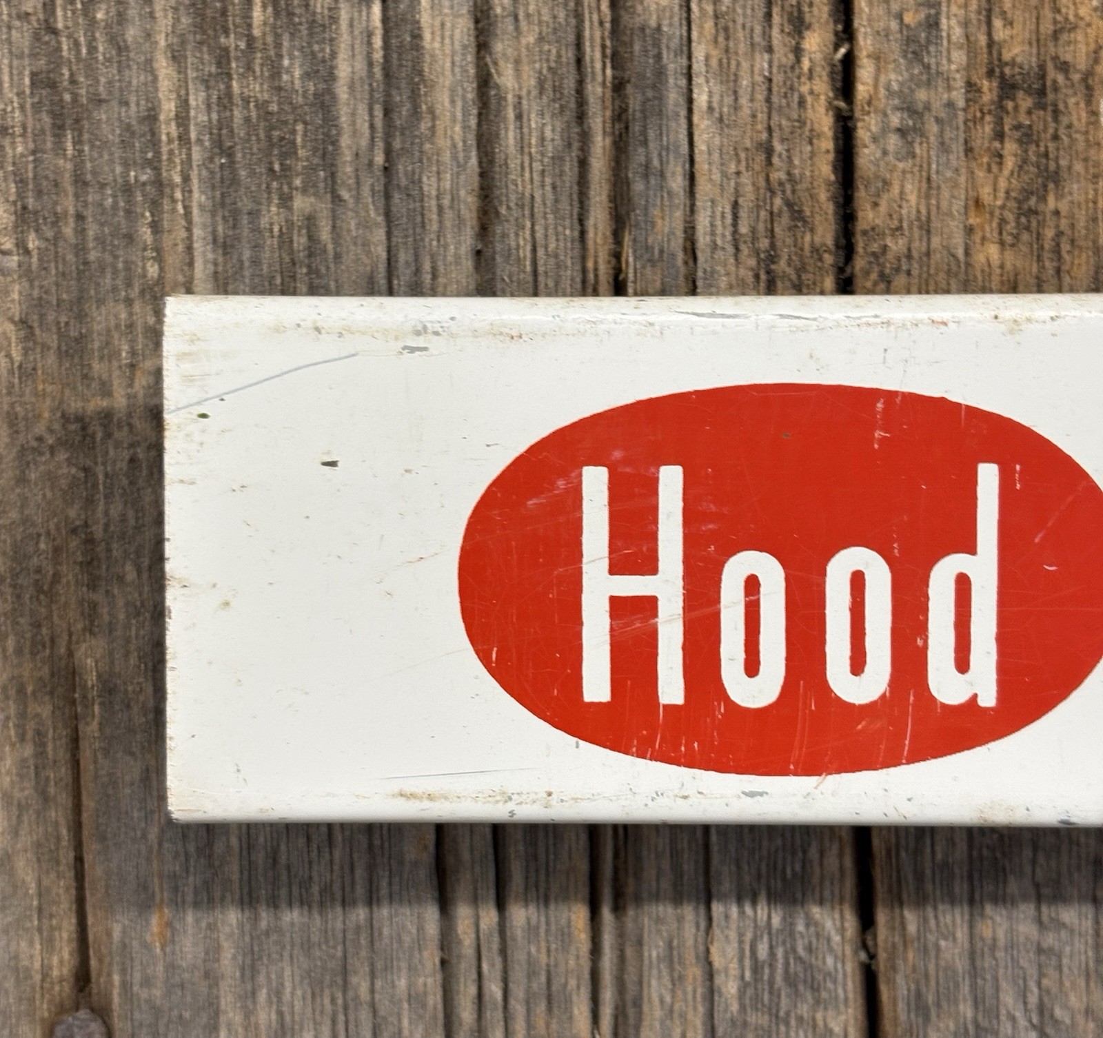Vintage Hood Dairy Fruit Drinks Grocery Store Advertising Display Rack Sign