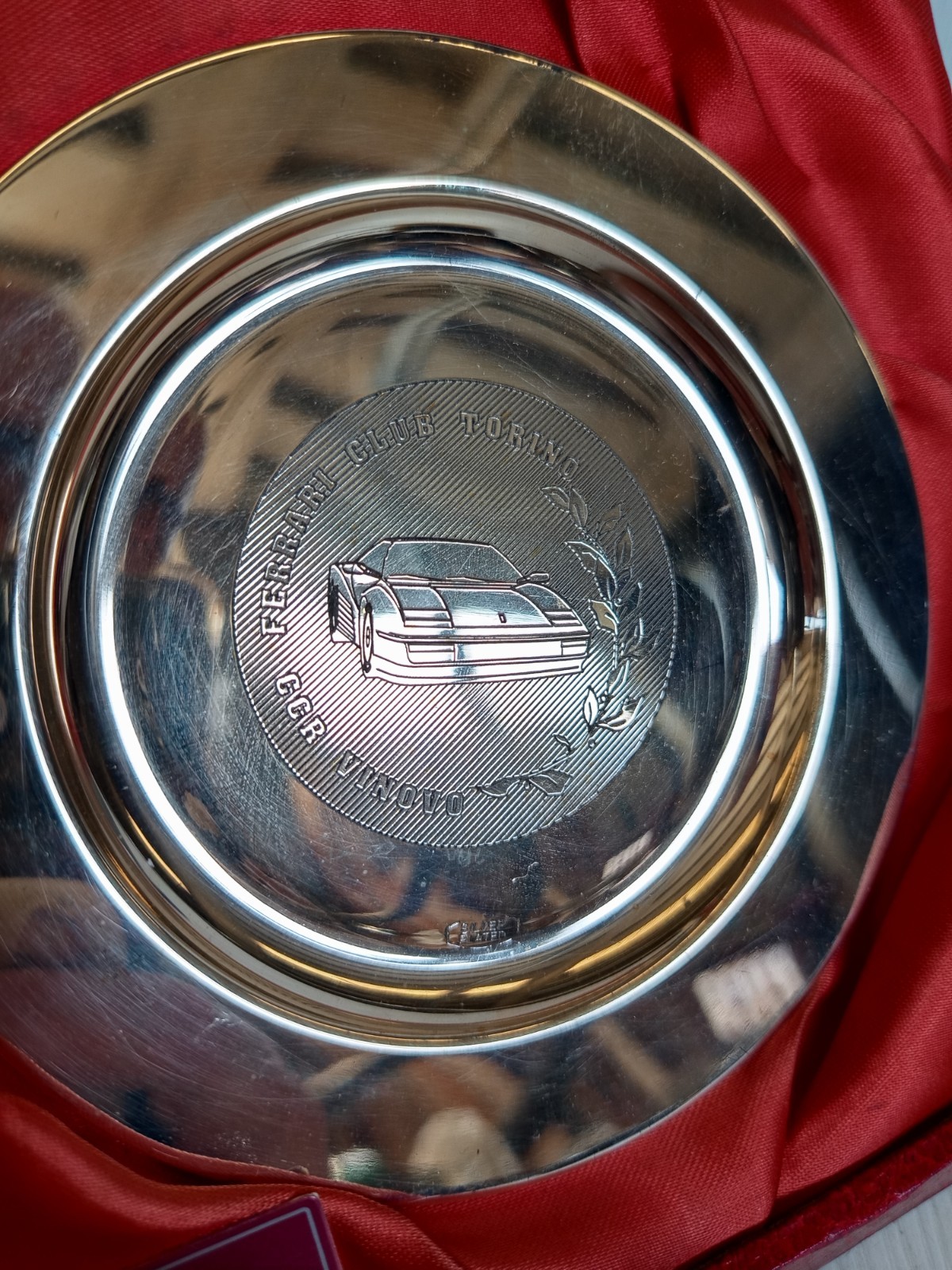 original plate plate 1995 Ferrari club Turin city gathering Vinovo