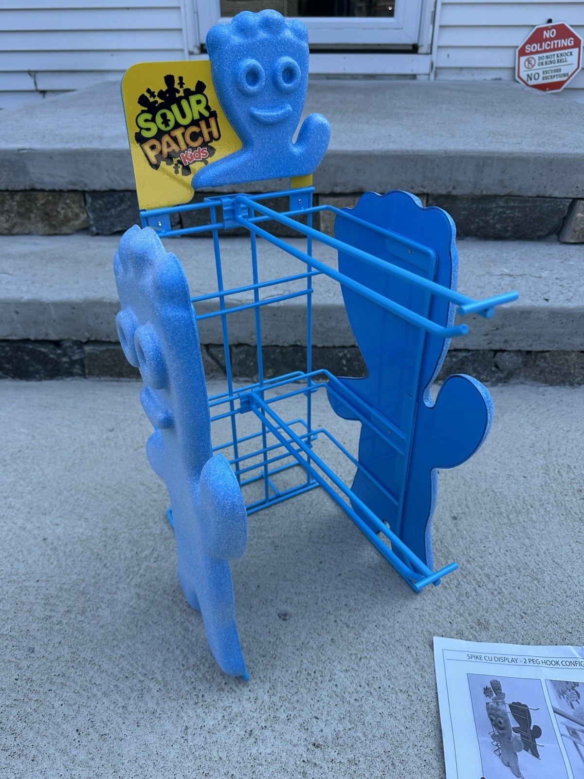 Sour Patch Kids Candy Countertop Store Display – Blue Metal Wire Shelf Rack