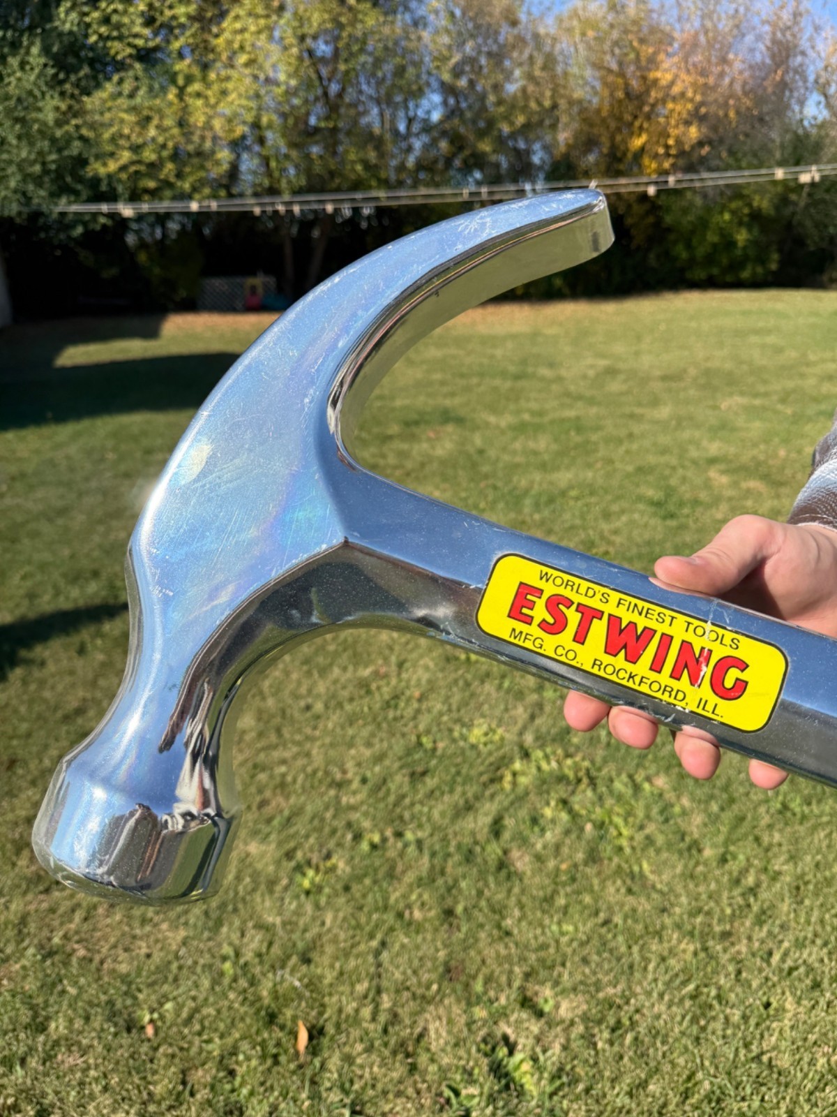 Vintage Estwing LARGE Store Display Plastic Hammer Advertising Sign 38″