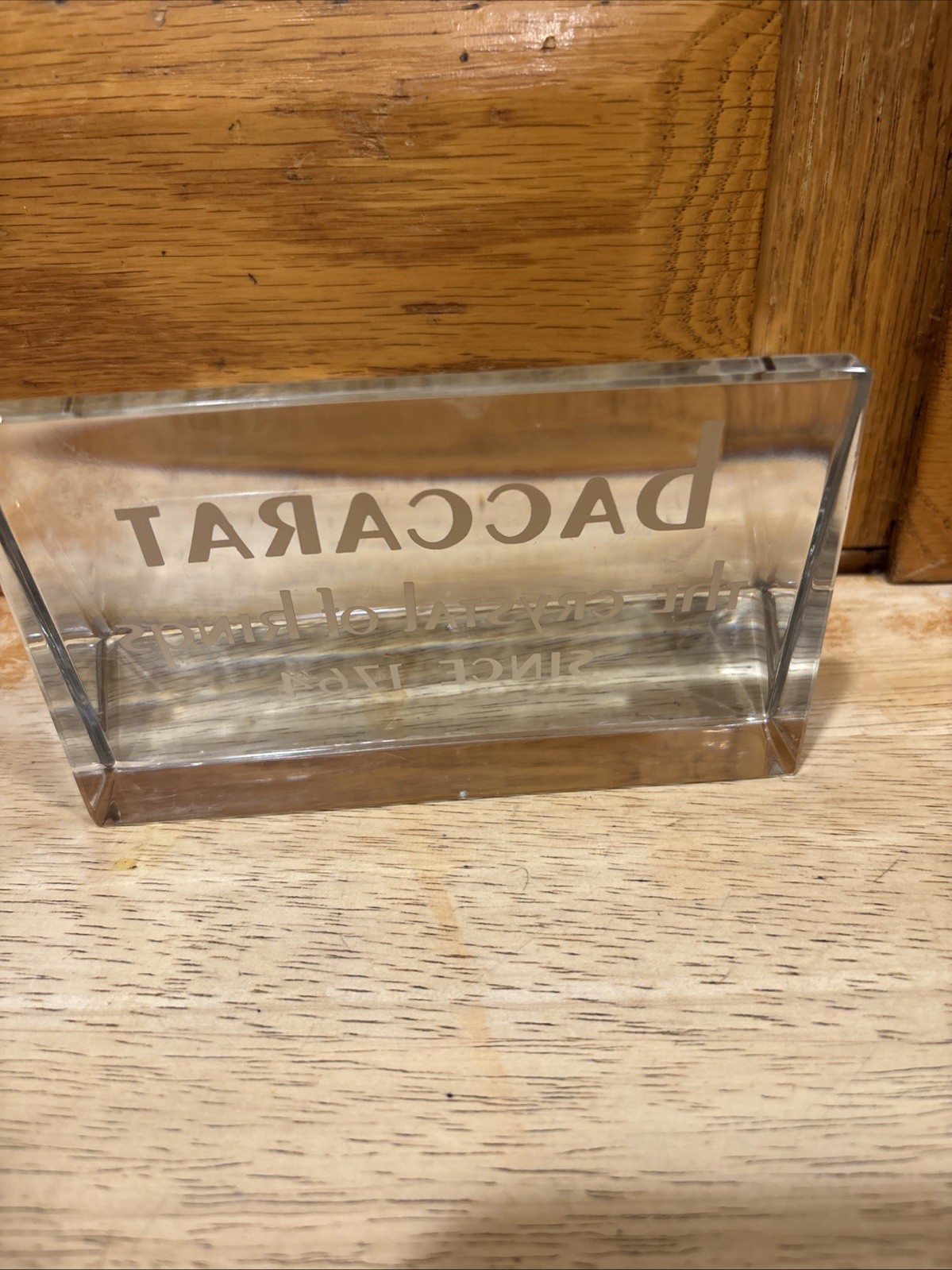 Vintage Baccarat Crystal Store Display Sign