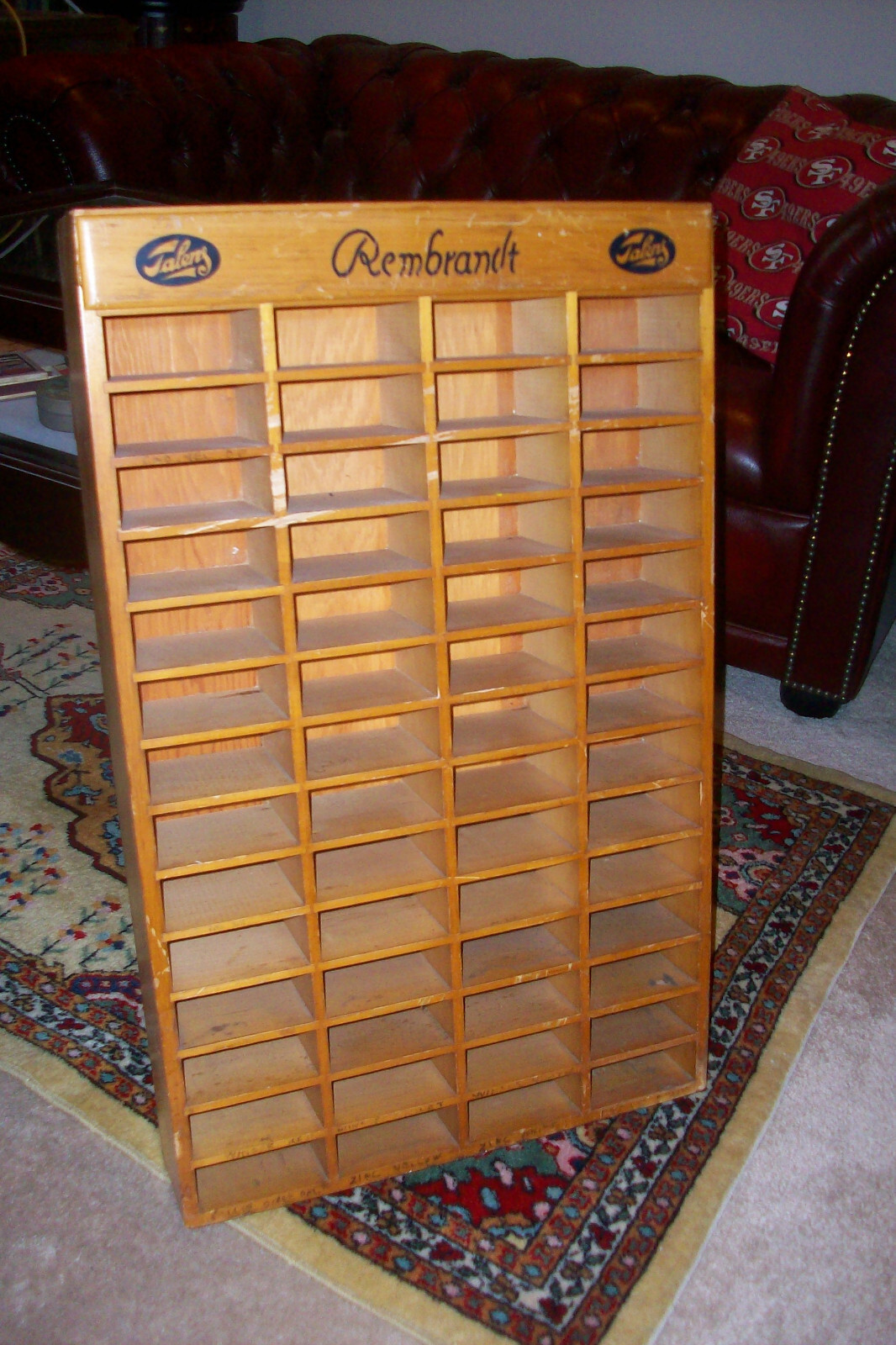 Vintage Wood Rembrandts Talens Floor Store Display