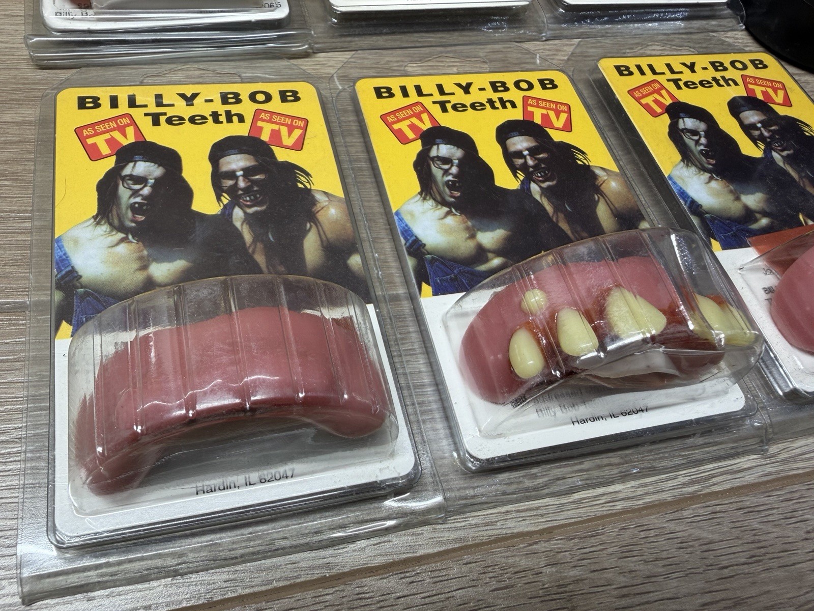 Vintage Billy-Bob Novelty Costume Teeth Point Of Sale Display Box W/ 6 Sets New