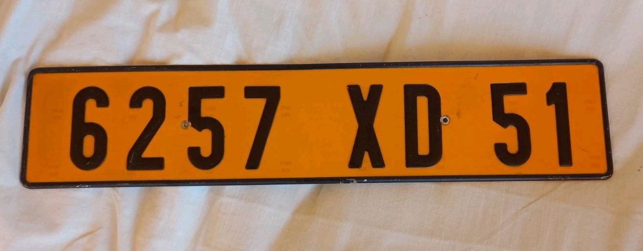 France Posterior Marne Department Car License Plate (Marne 51) Collectible