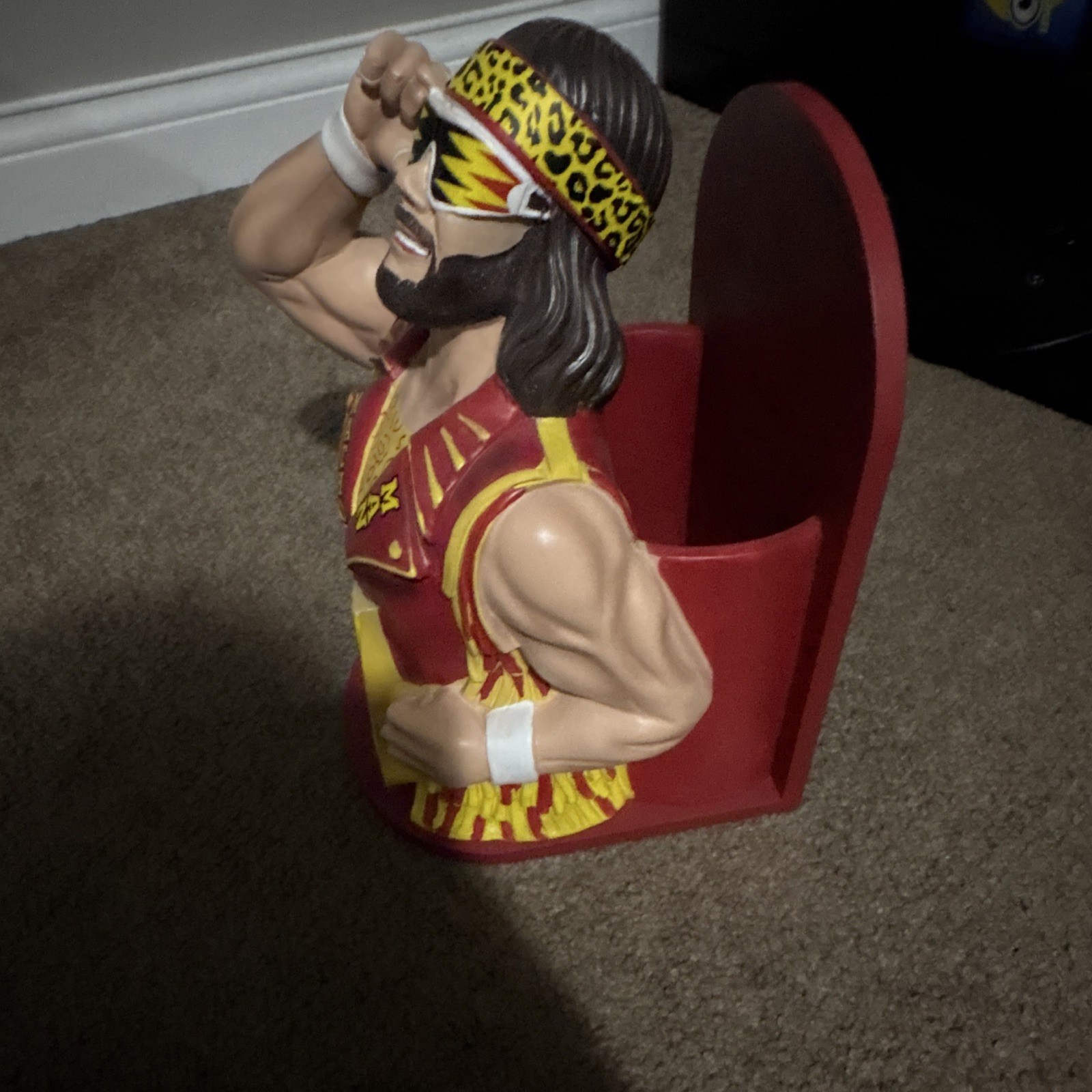 Slim Jim Collector Series 2025 Macho Man Figure Store Display Holder Red/Yellow