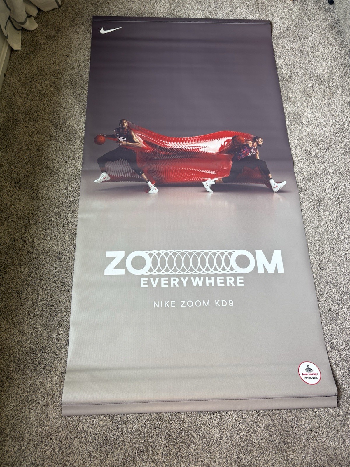 NIKE 2016 KEVIN DURANT KD 9 PROMO FOOTLOCKER STORE DISPLAY POSTER BANNER SIGN