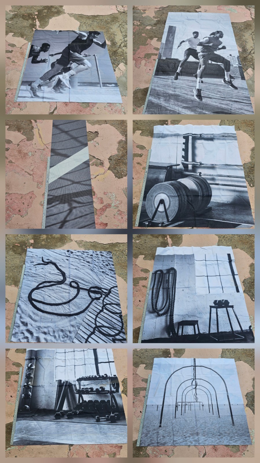 Adidas Store Tapestries Advertising Store Display Banner Rare 8 piece Lot
