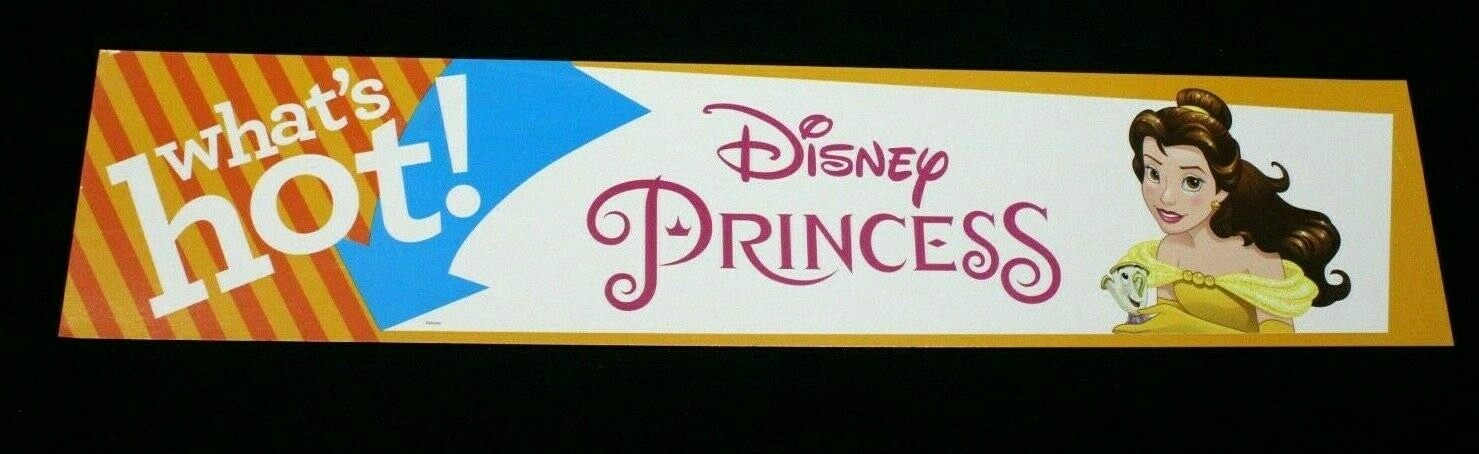Toys R Us Retail Sign Store Aisle Display Banner Disney Princess Belle Vintage
