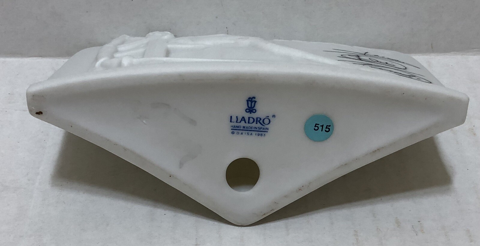 Lladro – STORE SHELF DISPLAY SIGN Porcelain Shell Plaque – Vintage 1985 Spain