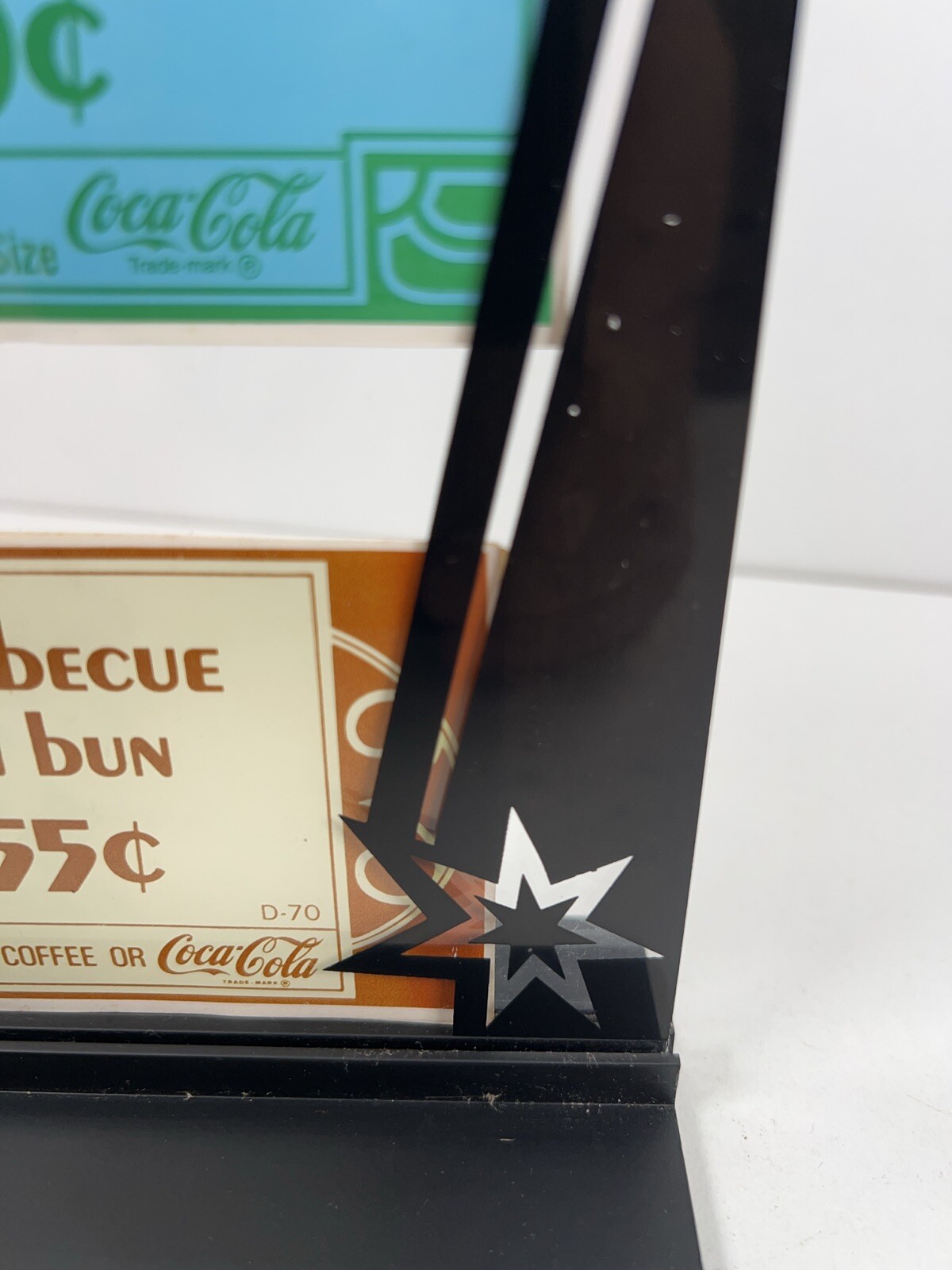 Vtg Restaurant Menu Coca Cola Advertising Table Special Coke MCM Diner Counter