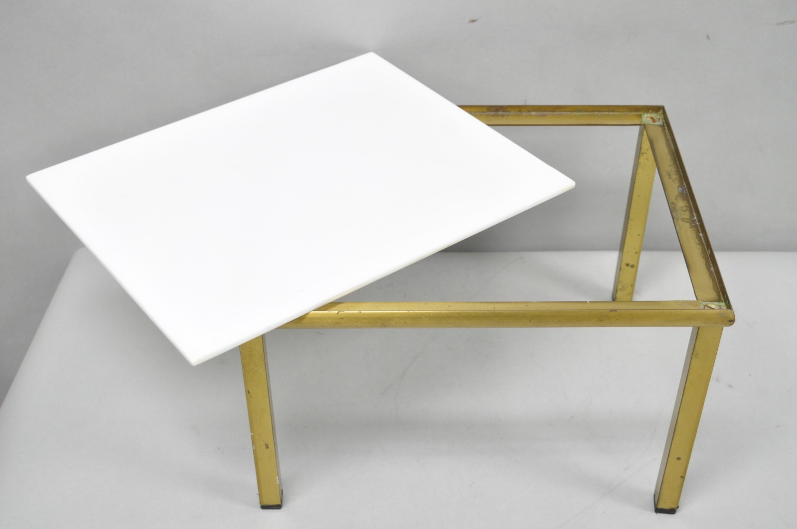 Vintage Italian Mid Century Modern Small 15″ Bronze Brass Pedestal Display Stand
