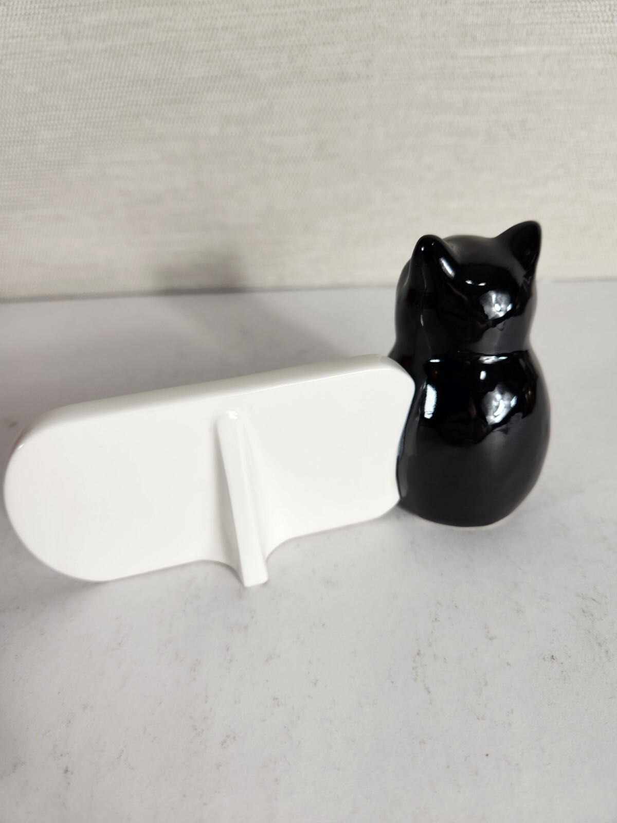Harvey Knox Kingdom Black Cat Porcelain Advertising Table Top Store Display