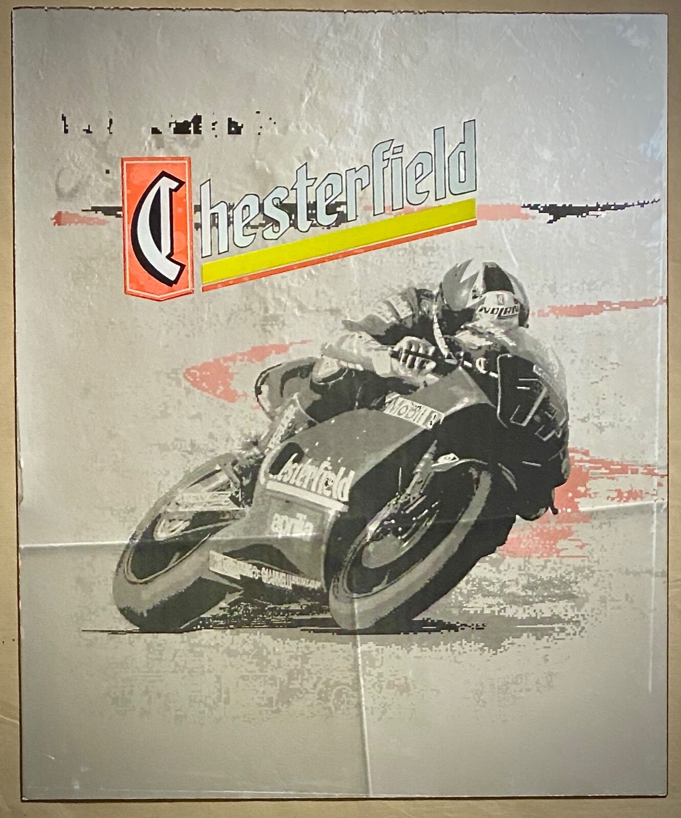 CHESTERFIELD – Original Glass Advertising Plaque – ’60 –