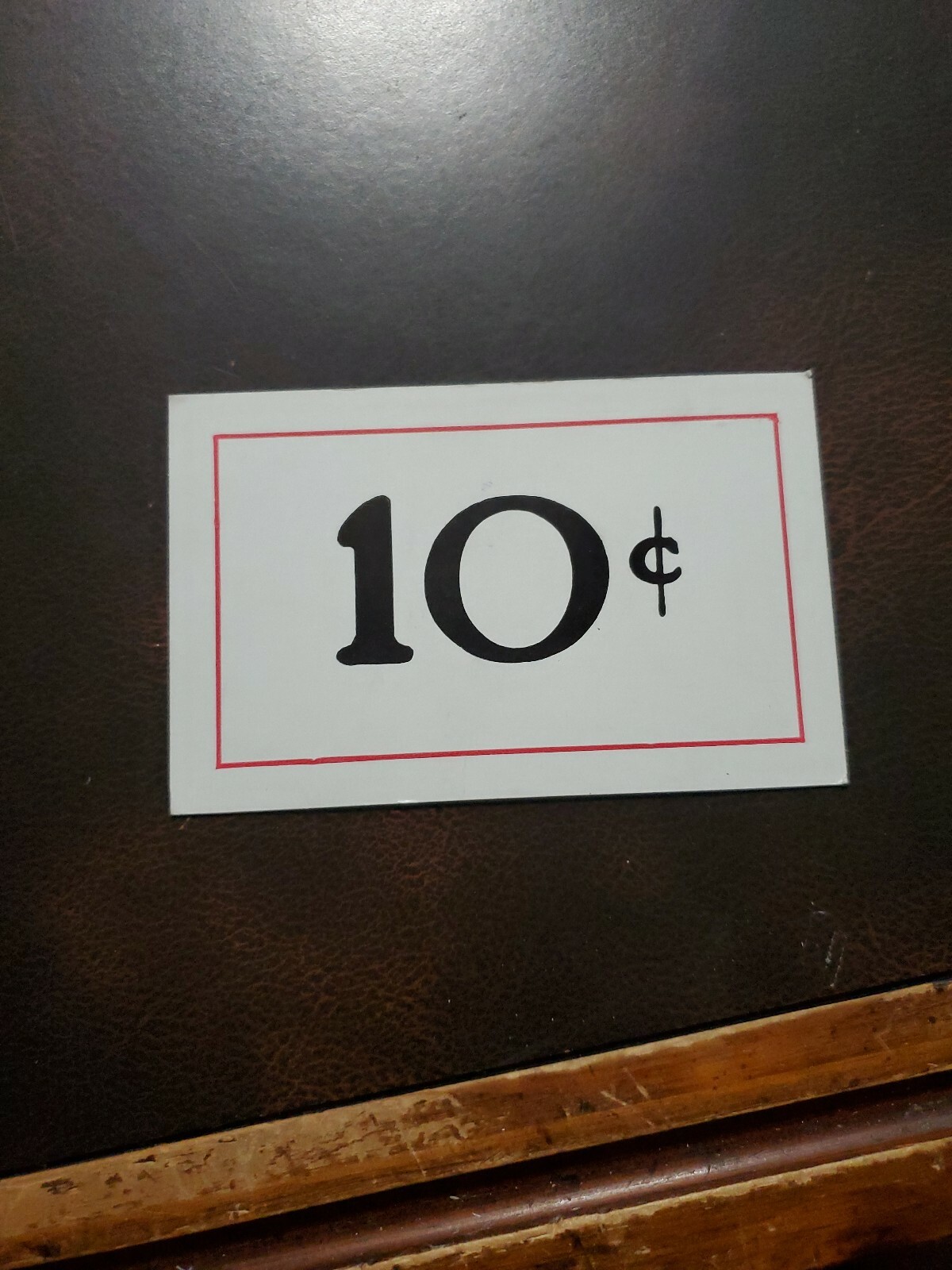 Vintage 10c Double Sided 1940s unmarked WOOLWORTH’S Store Sign 3.5 x 5.5
