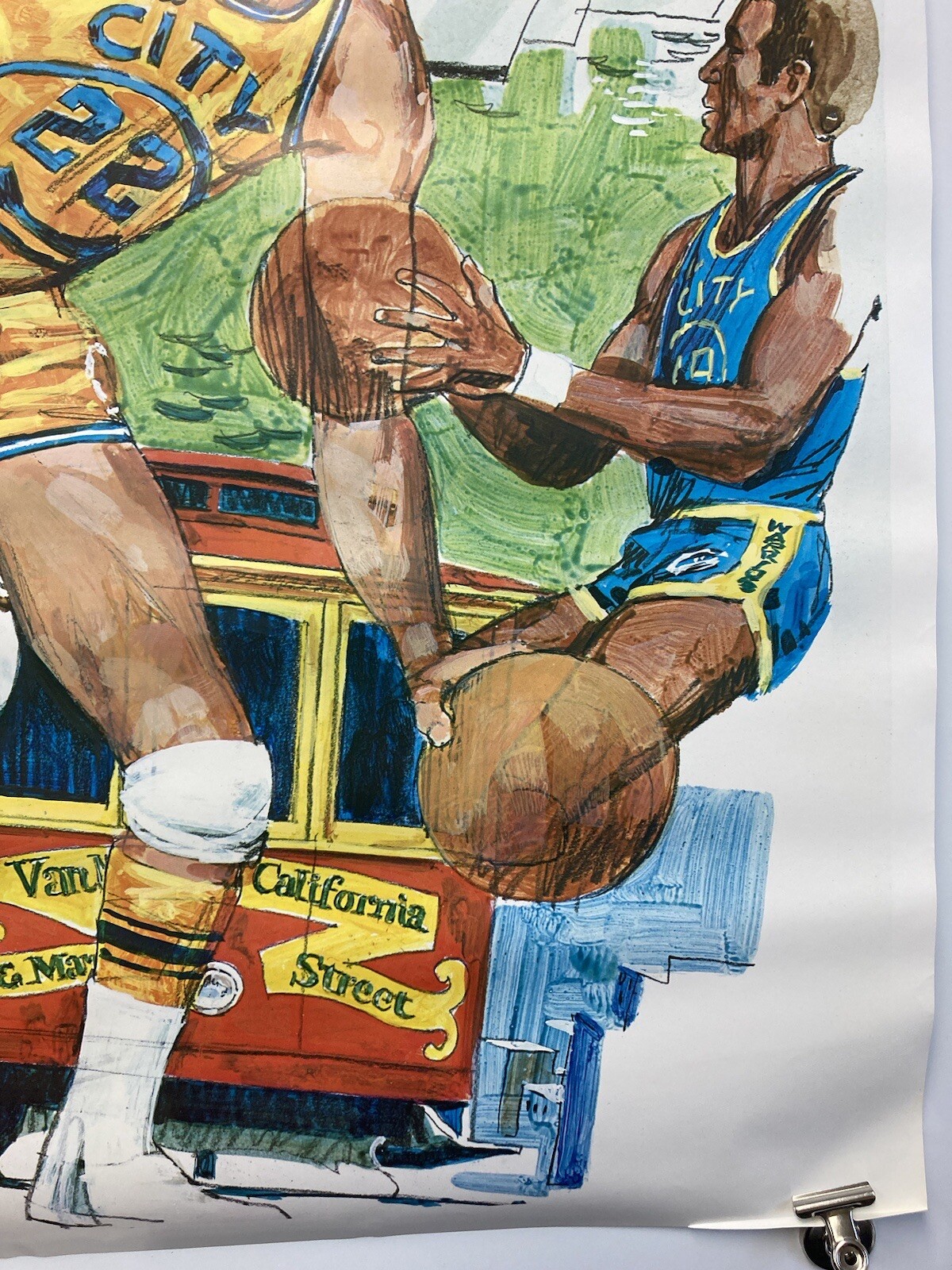 Very Rare Vintage 1970 San Francisco Warriors 23 X 29 Poster by Promotions Inc