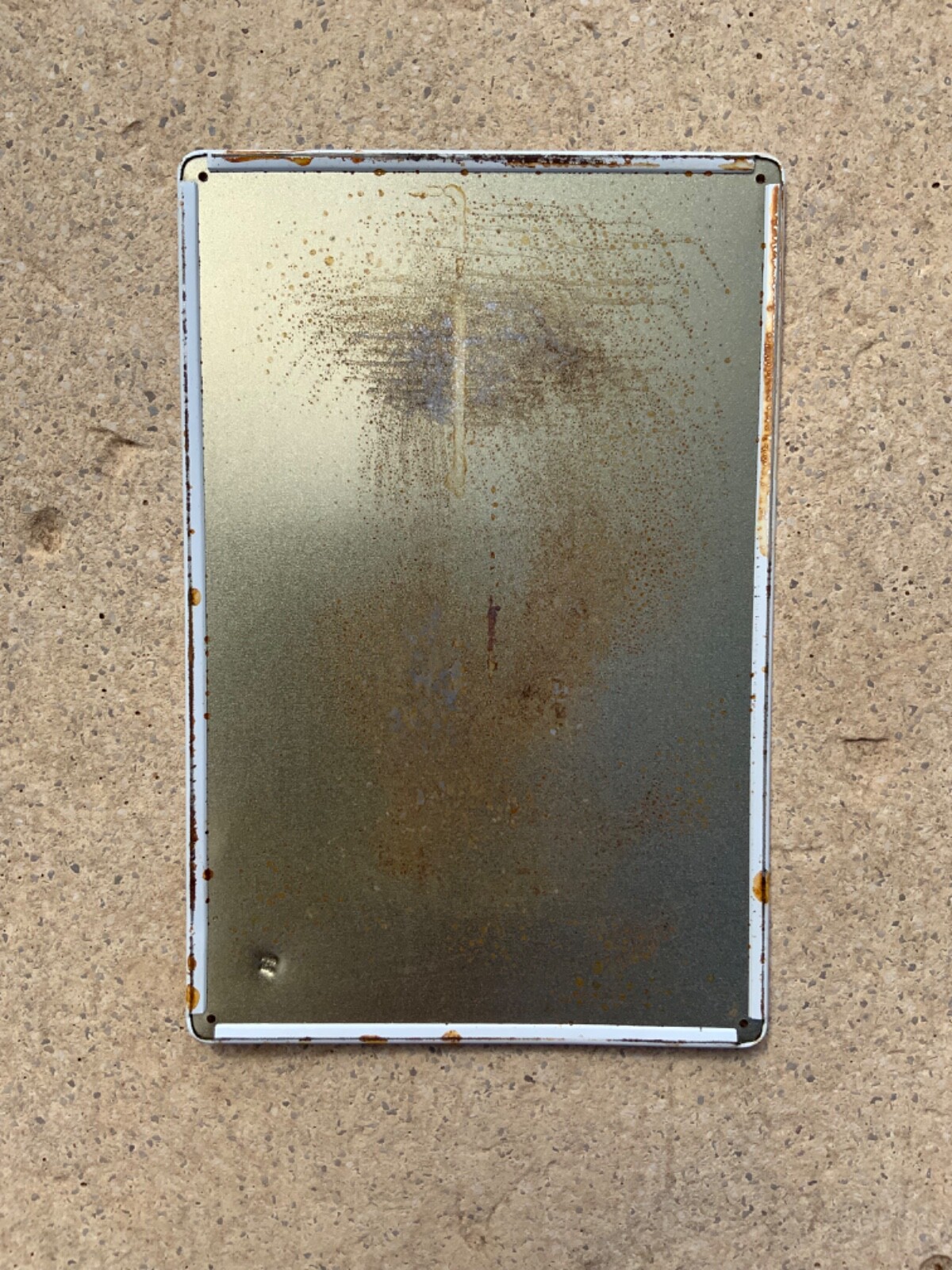 Vintage Vespa metal plate, 20×30 cm