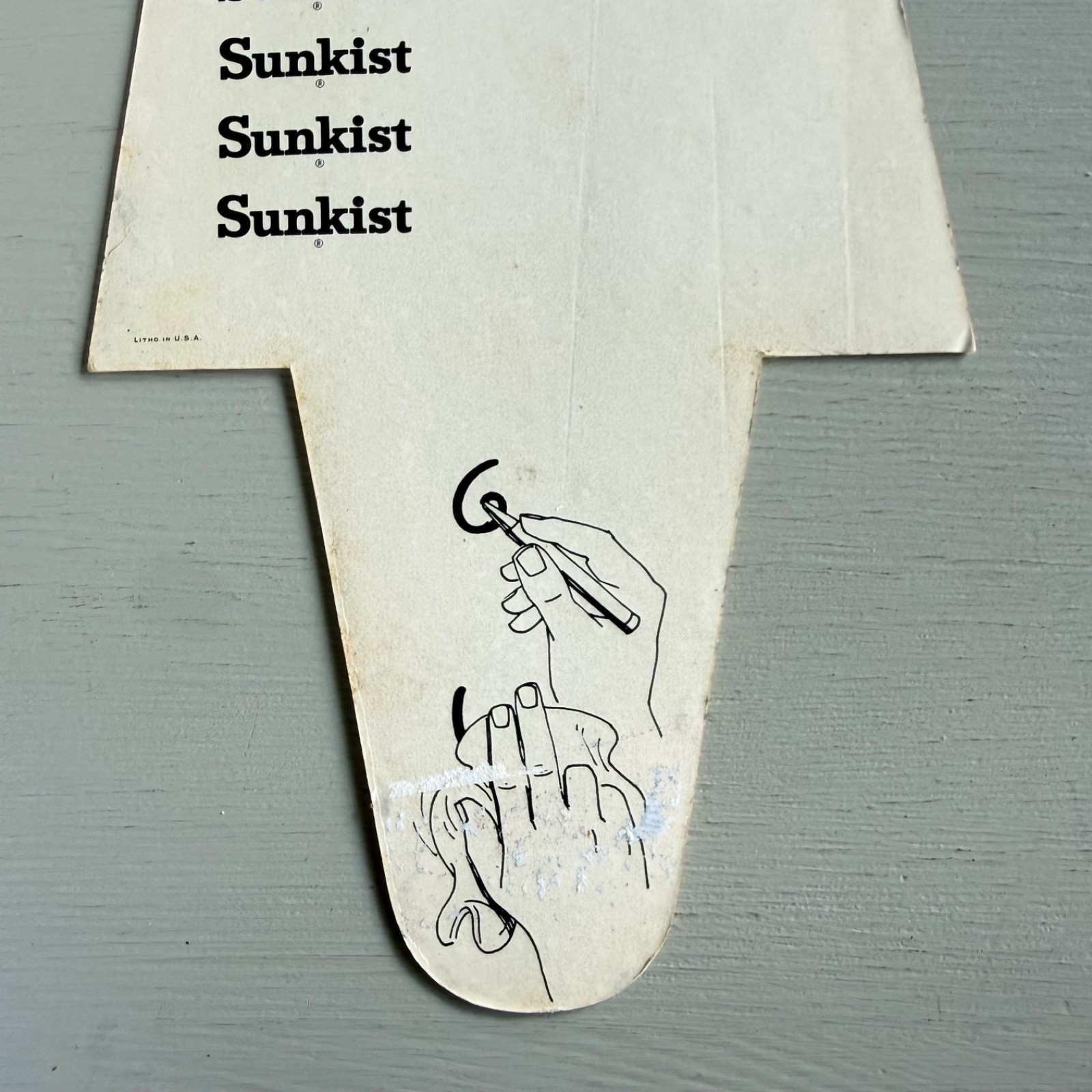 Vintage SUNKIST From California Lemons Store Display Price Sign Display