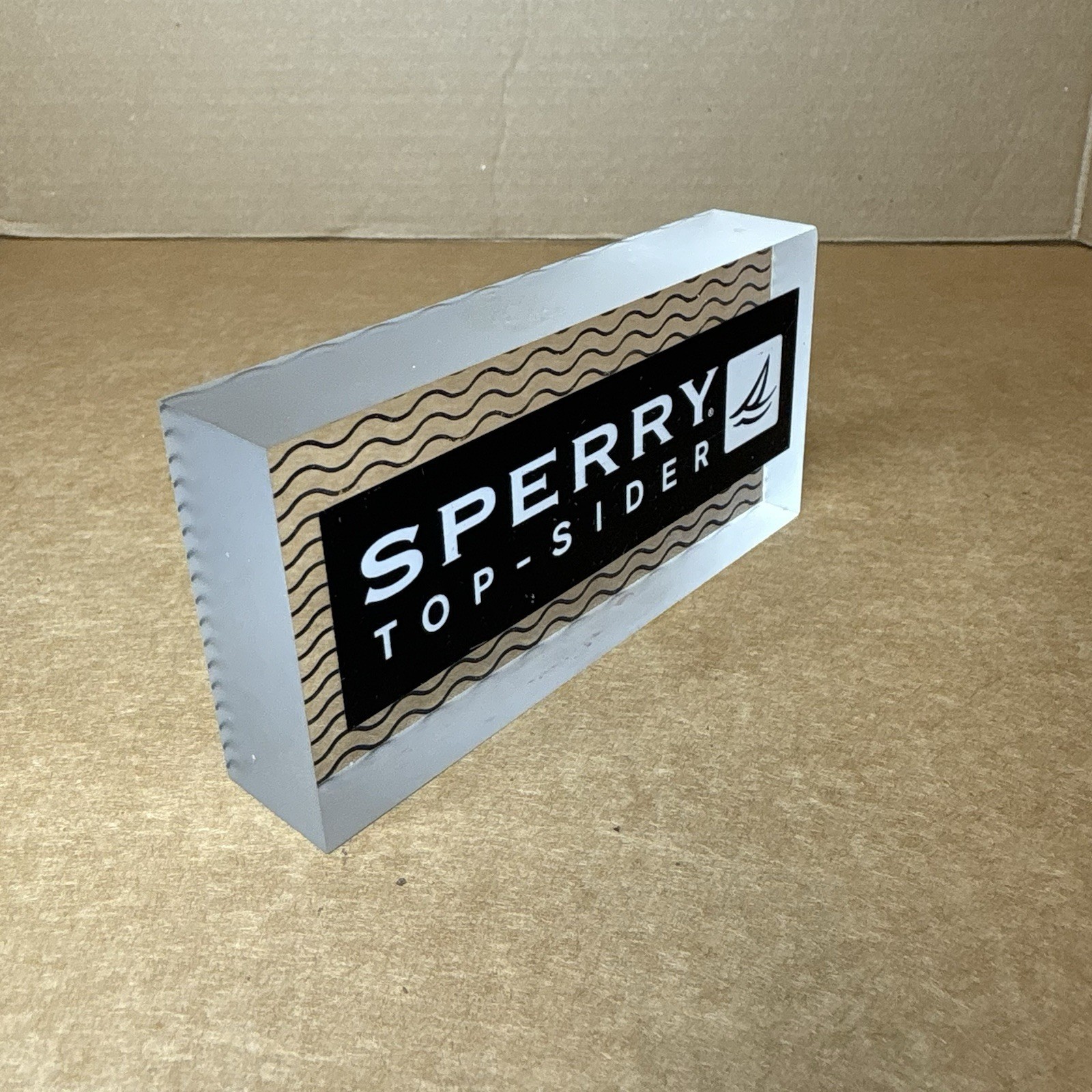 Sperry Top Sider Acrylic Store Retail Display Piece Boat Shoe Pre-owned Must Hav