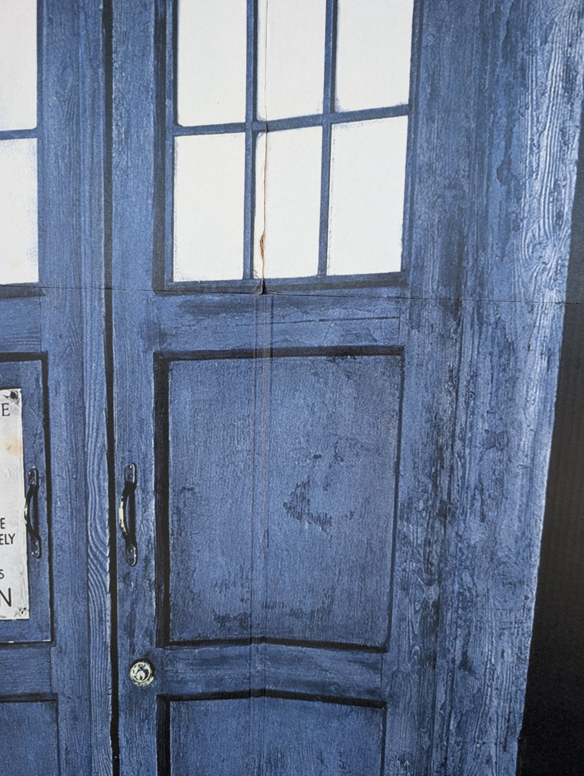Vintage Cardboard Sign Advertising Display Doctor Who BBC Police Box Sign 1996