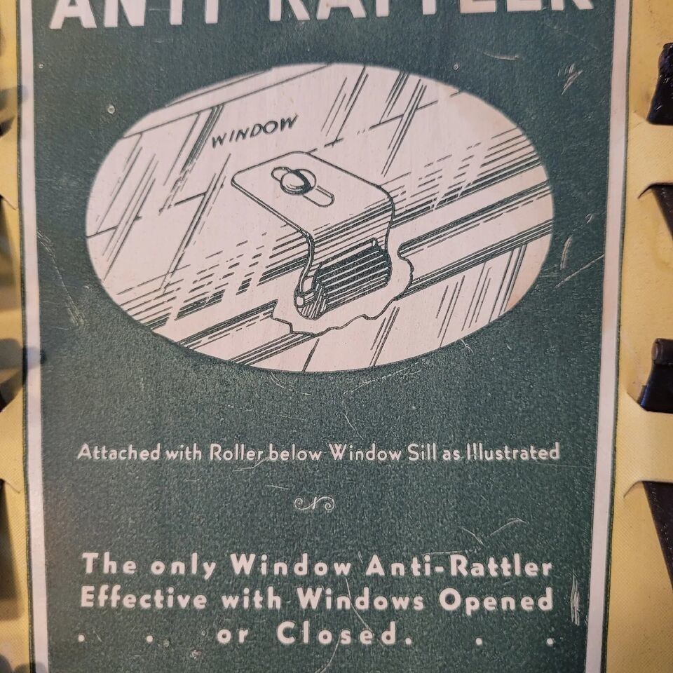 Antique Nu-Way Anti Rattler Window General Store Display Vintage