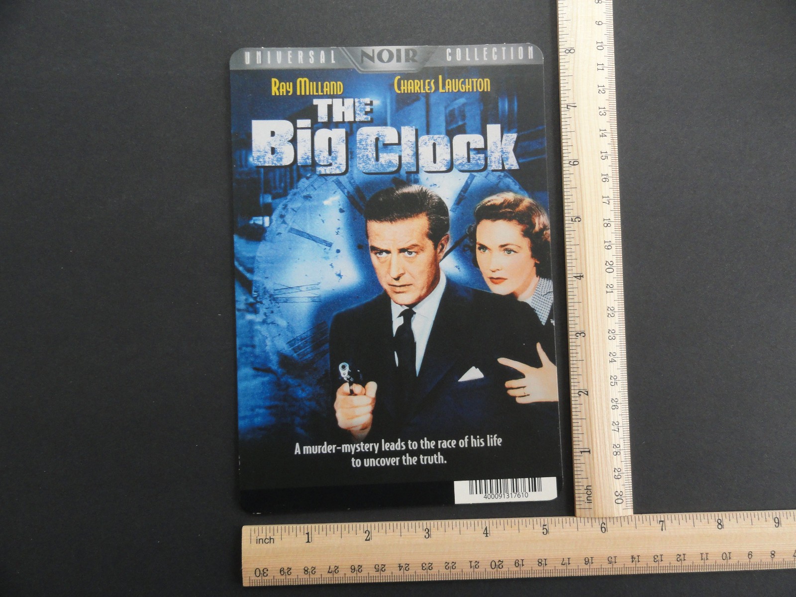 THE BIG CLOCK ( RAY MILLAND) BLOCKBUSTER VIDEO STORE BACKER CARD