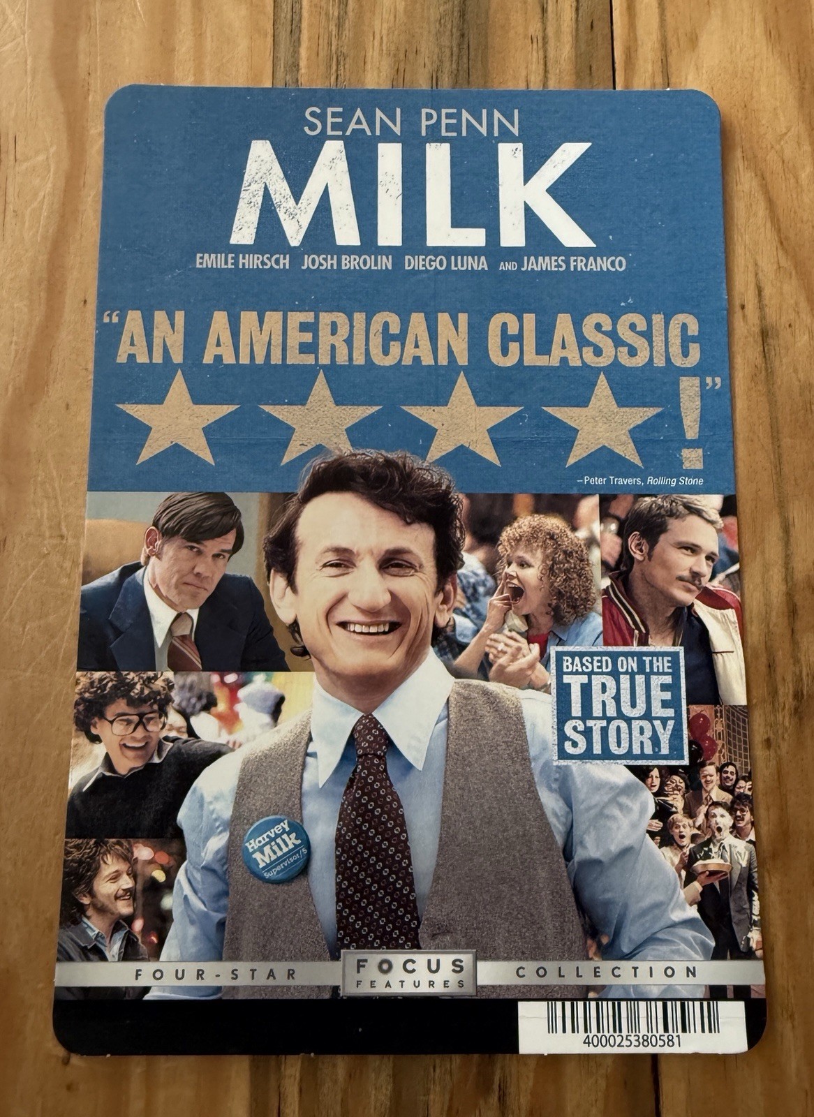 MILK – BLOCKBUSTER VIDEO BACKER CARD 5″X8″ Sean Penn