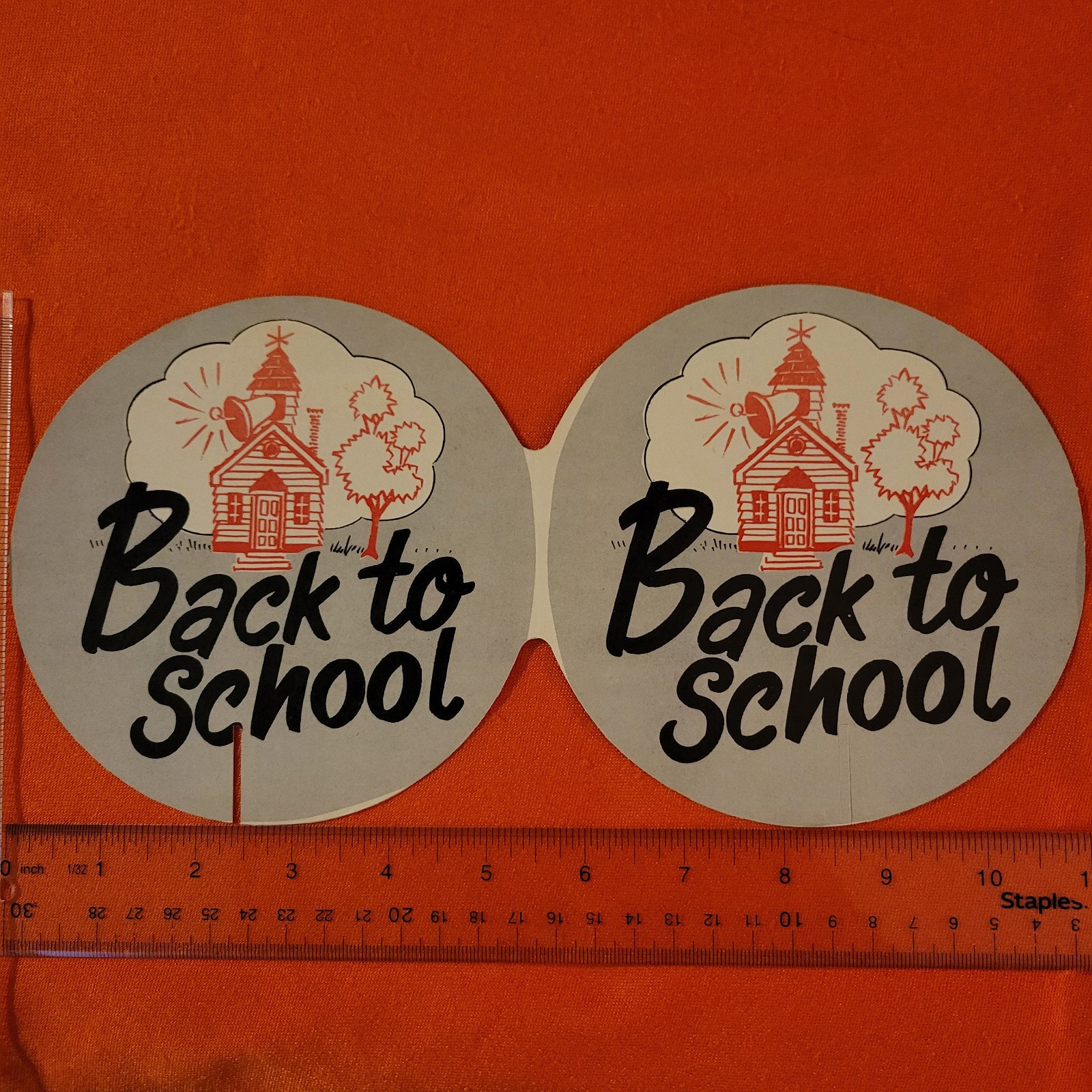 Cardstock Double Sided Store Sign-Back to School-frameable VTG advertising