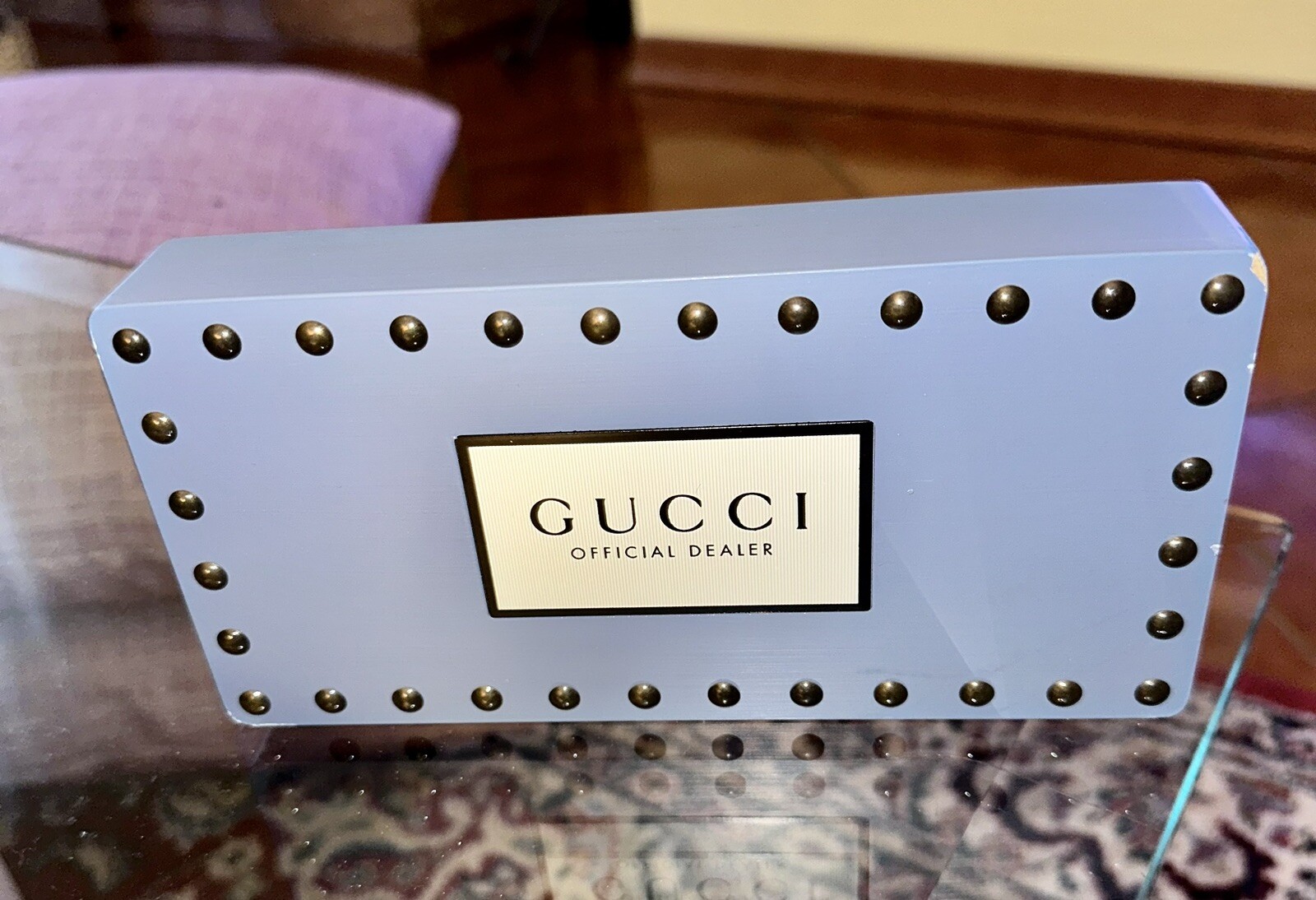 GUCCI Display OFFICIAL DEALER LOGO PLAQUE Sign