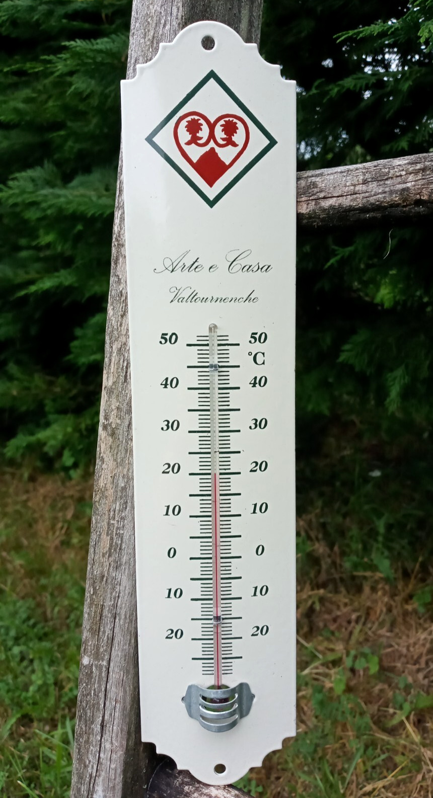 Enamel thermometer 30 cm Pub Arte e Casa new real enamel 800 ° C a case