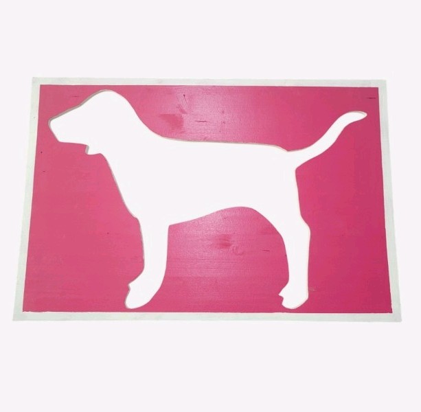 Victoria Secret Dog Display Sign Wall Decor