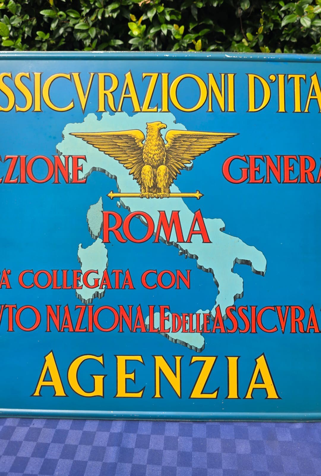 Insegna Tabella Litografata Assicurazioni D’Italia