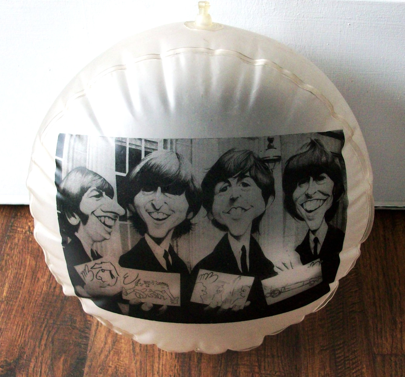 Beatles Inflatable Blow-up Balloon ART CARICATURES DRAWINGS Record Store Display