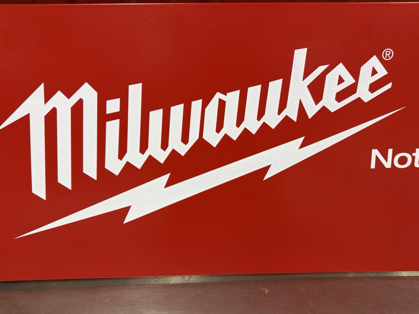 Milwaukee Tools Commercial Steel 4’ X 12” In-Store Display Sign