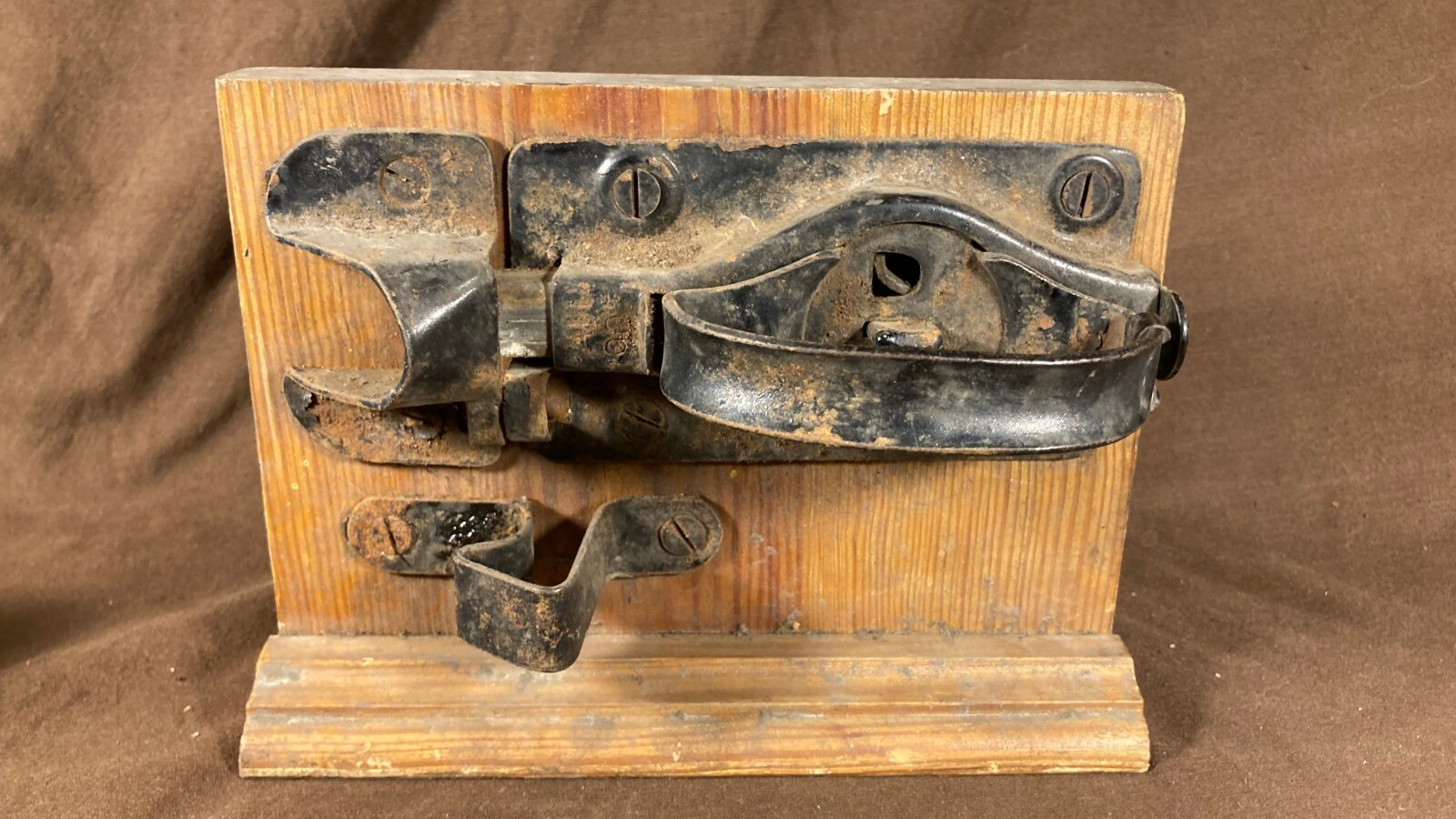 Antique General Hardware Store Display Door Barn Handle Hinge Sampler Retail