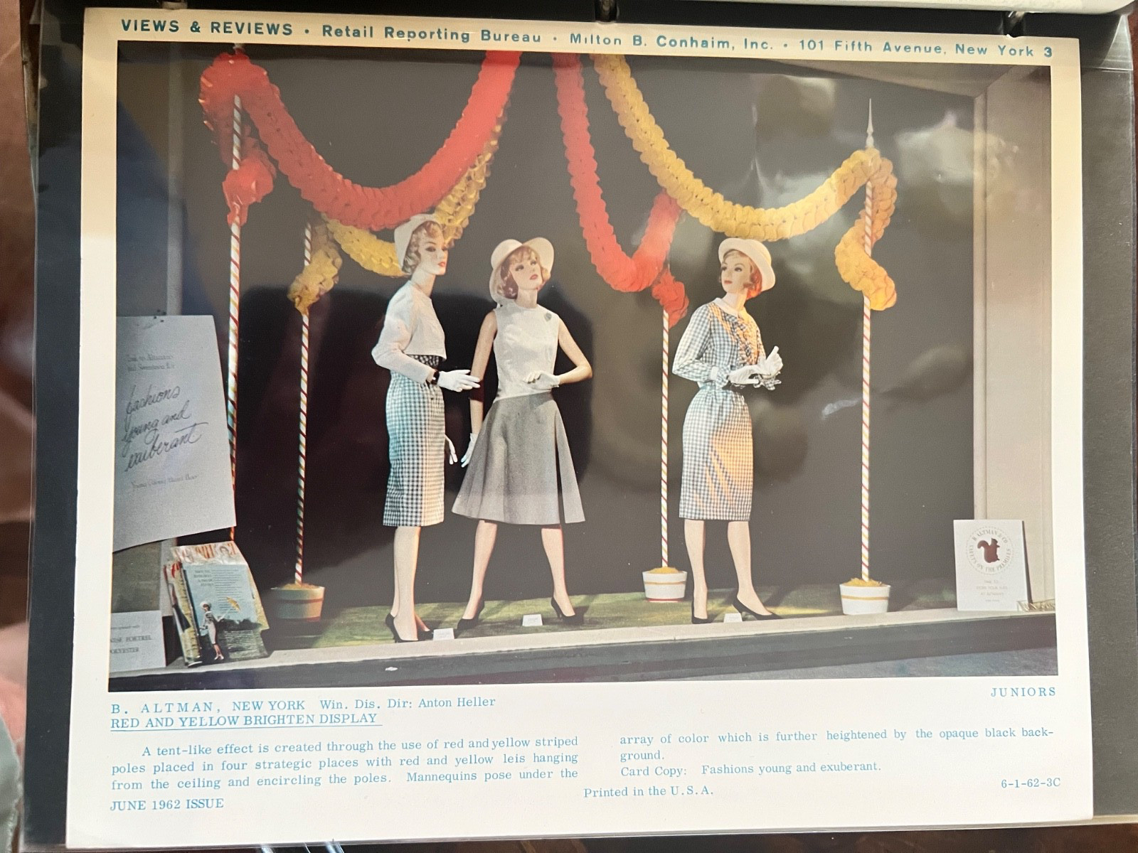 Lot (147pp)-1960’s Fashion Display Photos-Retail Reporting Bureau-View & Review.